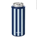 NAVY STRIPED SLIM CAN COOZIE