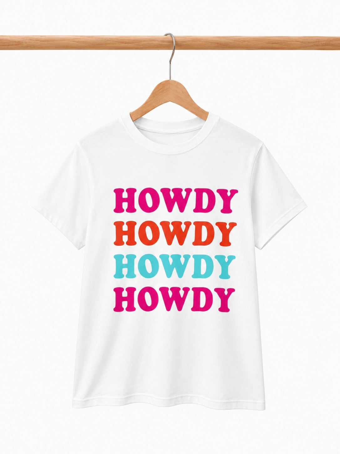 HOWDY TEE (WHITE or PINK)